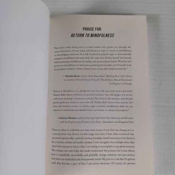 Return to Mindfulness -Paperback Book Shalini Bahl -Personal Success -Mind, Soul - Picture 5 of 16
